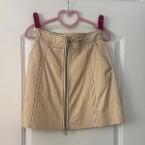 DROMe Patent Leather Front Zipper Mini Skirt Small